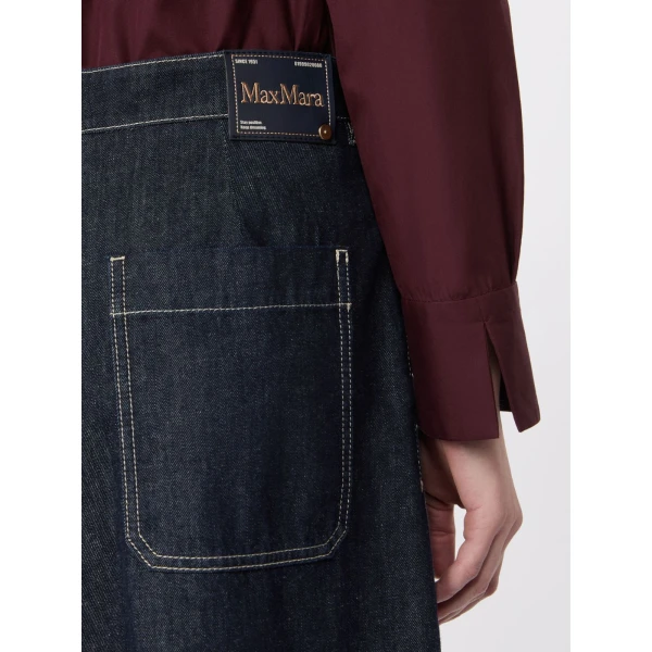 Max Mara Quadro Cotton and Kapok Denim Bermuda Shorts in Ultramarine | Shorts | Luxury Shoes 