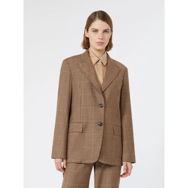 Max Mara Quagga Belted Wool Flannel Blazer in Camel | Blazers | Luxury Shoes 