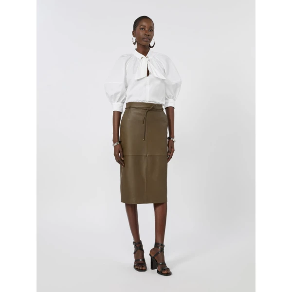 Max Mara Quinoa Oversized Cotton Poplin Shirt in White | Shirts | Luxury Shoes 