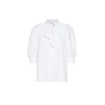 Max Mara Quinoa Oversized Cotton Poplin Shirt in White | Shirts | Luxury Shoes 