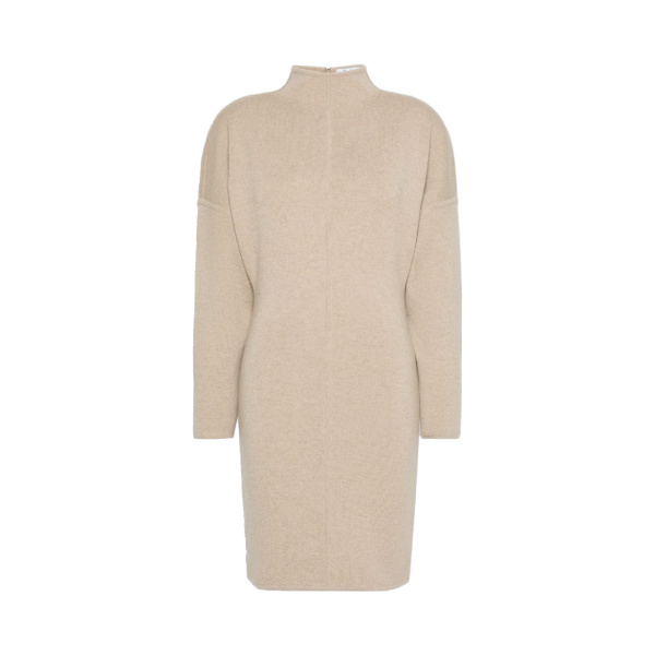 Max Mara Racconto Short Wool and Cashmere Dress in Beige | Mini Dresses | Luxury Shoes 