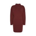 Max Mara Racconto Short Wool and Cashmere Dress in Brown Bordeaux | Mini Dresses | Luxury Shoes 