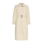 Max Mara Racconto Water-Repellent Gabardine Trench Coat in Albino White | Trench Coat | Luxury Shoes 