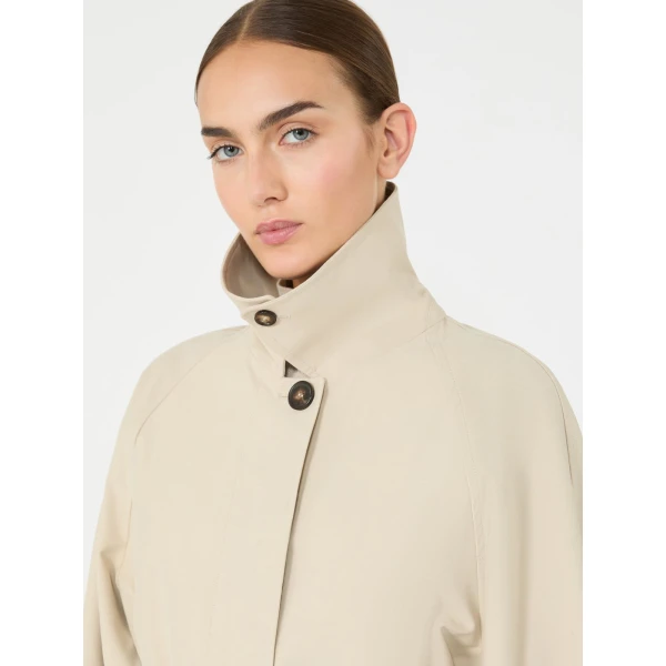 Max Mara Racconto Water-Repellent Gabardine Trench Coat in Albino White | Trench Coat | Luxury Shoes 