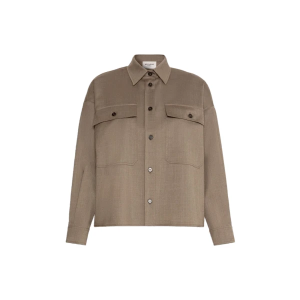 Max Mara Radura Stretch Wool Shirt Jacket in Marron Glace | Blazers | Luxury Shoes 