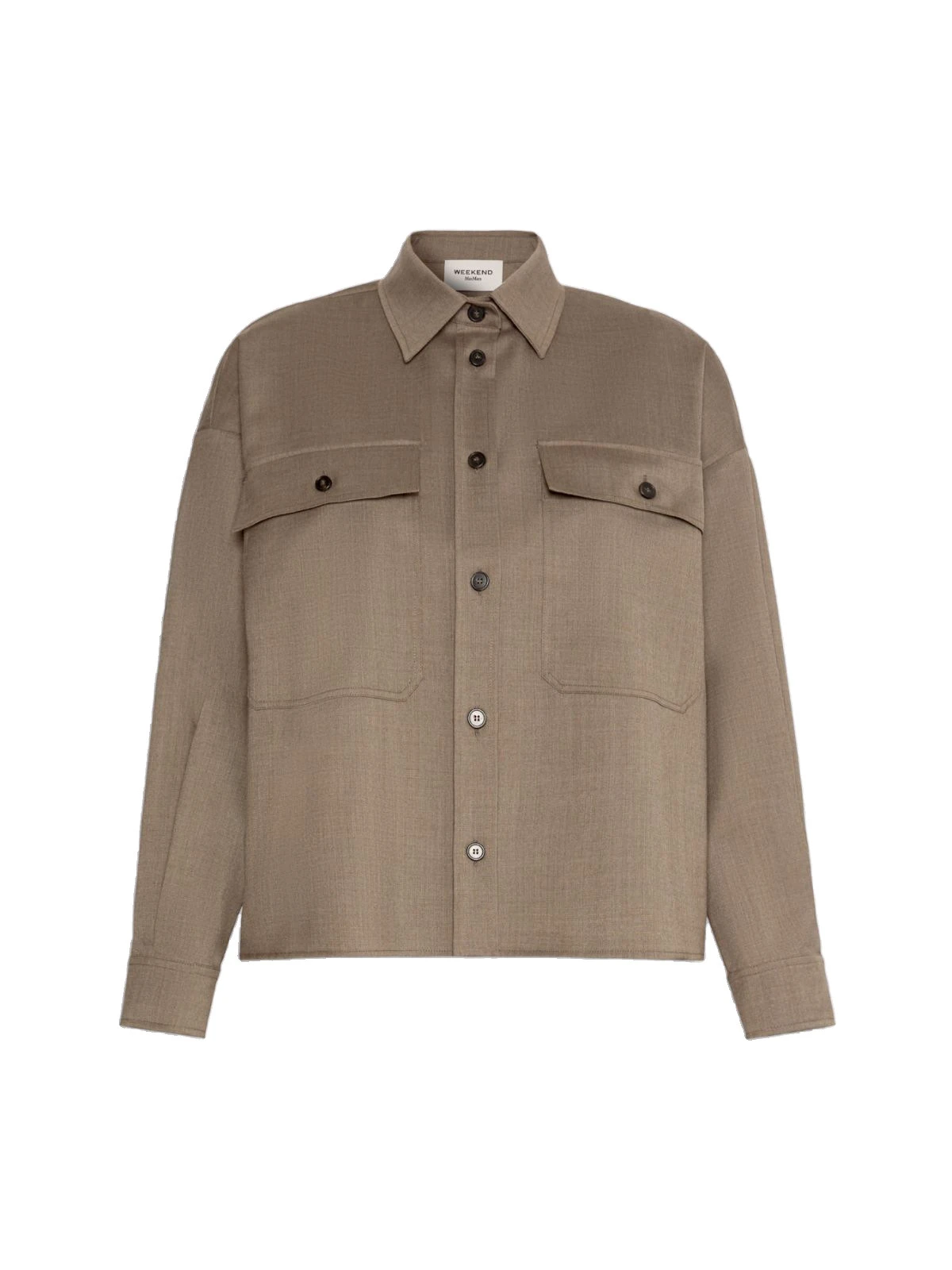 Max Mara Radura Stretch Wool Shirt Jacket in Marron Glace Max Mara Radura Stretch Wool Shirt Jacket in Marron Glace | Blazers | Luxury Shoes
