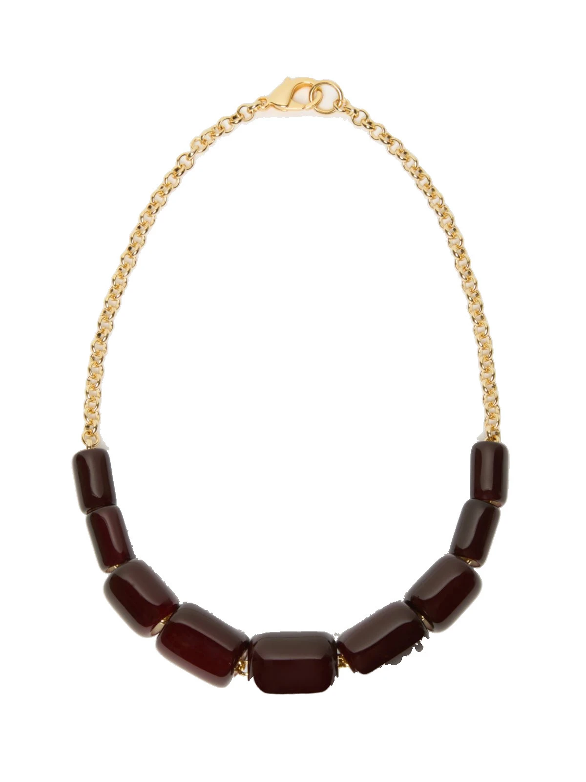 Max Mara Ragno Resin and Metal Choker Necklace in Bordeaux Max Mara Ragno Resin and Metal Choker Necklace in Bordeaux | Necklace | Luxury Shoes