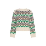 Max Mara Ranch Jacquard Wool and Cashmere Jumper in Green | Sweaters | Luxury Shoes 