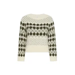 Max Mara Ranch Jacquard Wool and Cashmere Jumper in Khaki | Sweaters | Luxury Shoes 