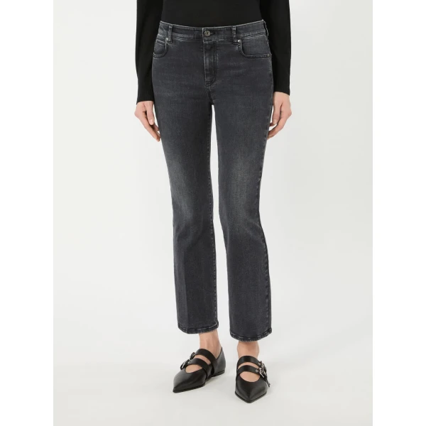 Max Mara Rapallo Slim Super Stretch Denim Jeans in Black | Denim | Luxury Shoes 