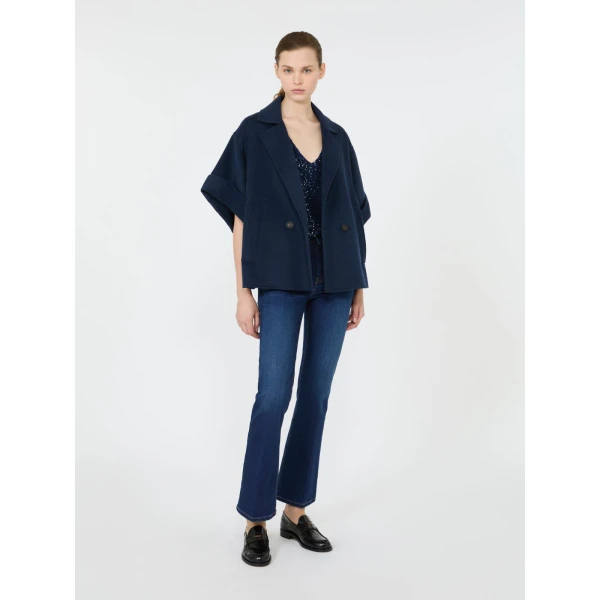 Max Mara Rapallo Slim Super Stretch Denim Jeans in Navy | Denim | Luxury Shoes 