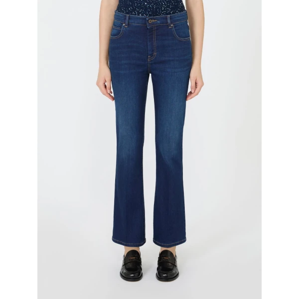 Max Mara Rapallo Slim Super Stretch Denim Jeans in Navy | Denim | Luxury Shoes 
