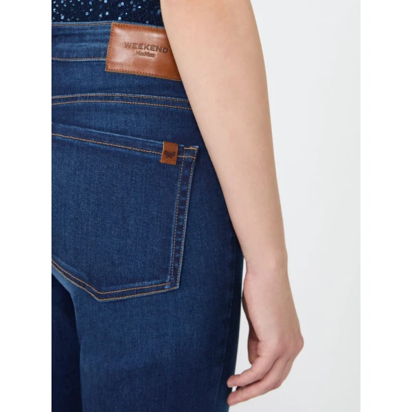 Max Mara Rapallo Slim Super Stretch Denim Jeans in Navy | Denim | Luxury Shoes 