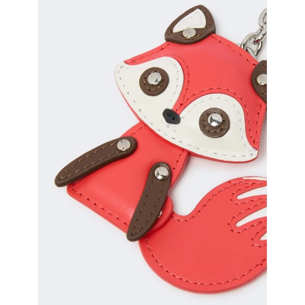 Max Mara Rea Leather Keychain in Red | Bag charms | Luxury Shoes 