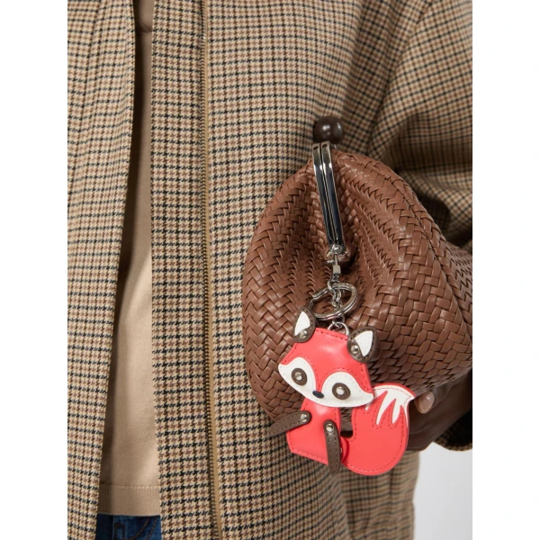 Max Mara Rea Leather Keychain in Red | Bag charms | Luxury Shoes 