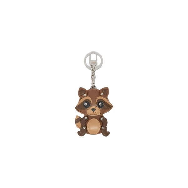 Max Mara Rea Leather Keychain in Tobacco | Bag charms | Luxury Shoes 