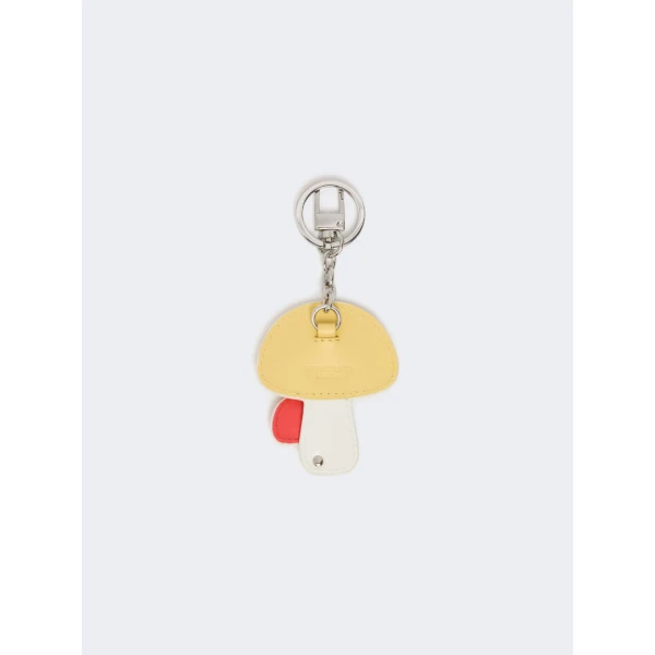 Max Mara Rea Leather Keychain in Yellow | Bag charms | Luxury Shoes 