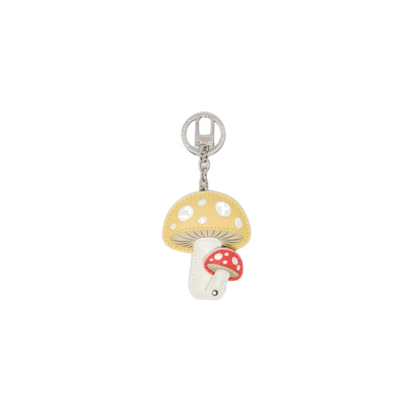 Max Mara Rea Leather Keychain in Yellow | Bag charms | Luxury Shoes 