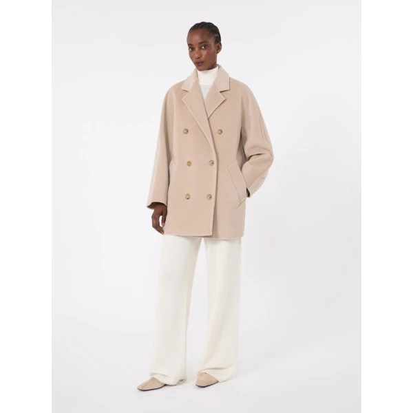 Max Mara Rebus Short 101801 Icon Coat in Sand | Coats | Luxury Shoes 