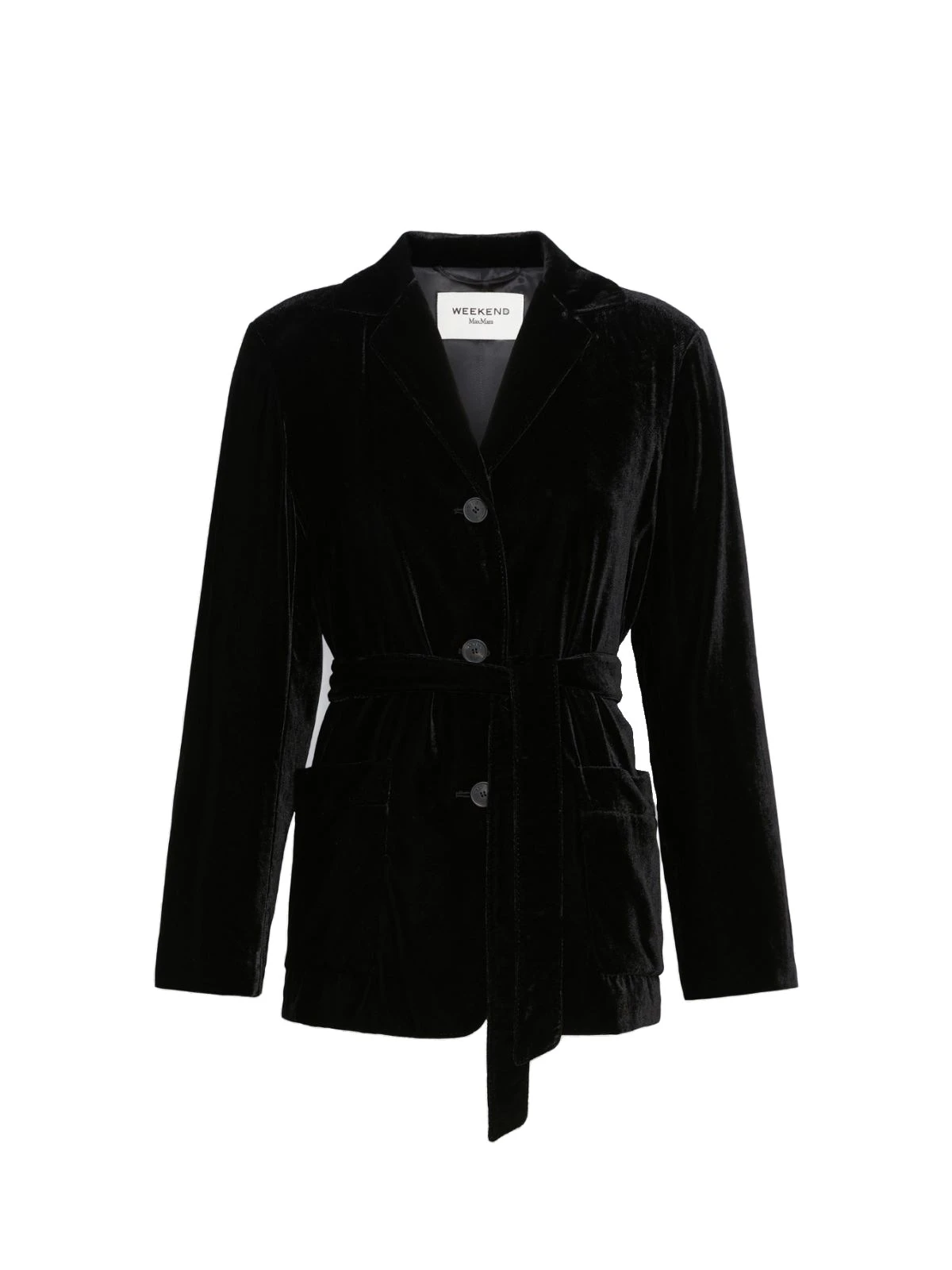 Max Mara Recente Velvet Belted Jacket in Black Max Mara Recente Velvet Belted Jacket in Black | Blazers | Luxury Shoes