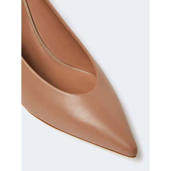 Max Mara Renza Nappa Sheepskin Court Shoes in Nude | Heels | Luxury Shoes 