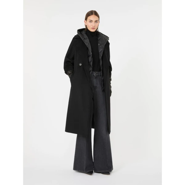 Max Mara Resina Double-Breasted Wool Coat in Black | Wool Coat | Luxury Shoes 