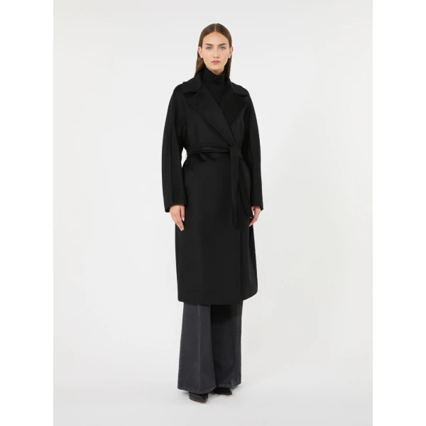 Max Mara Resina Double-Breasted Wool Coat in Black | Wool Coat | Luxury Shoes 