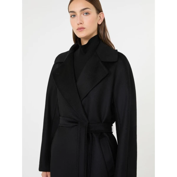 Max Mara Resina Double-Breasted Wool Coat in Black | Wool Coat | Luxury Shoes 