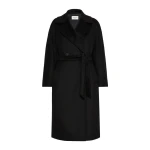 Max Mara Resina Double-Breasted Wool Coat in Black | Wool Coat | Luxury Shoes 