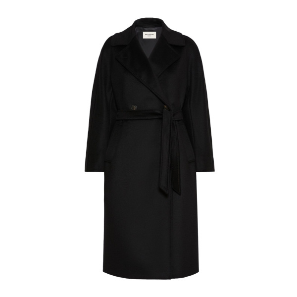 Max Mara Resina Double-Breasted Wool Coat in Black | Wool Coat | Luxury Shoes 