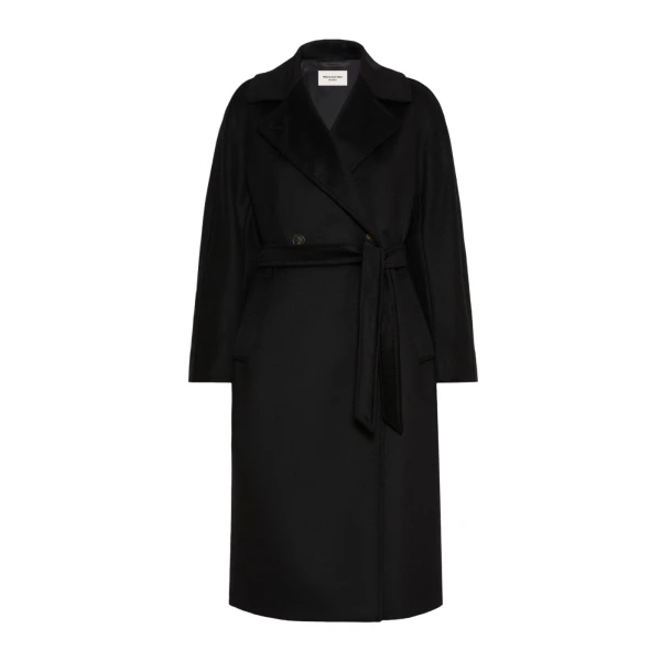 Max Mara Resina Double-Breasted Wool Coat in Black | Wool Coat | Luxury Shoes 