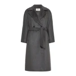 Max Mara Resina Double-Breasted Wool Coat in Dark Grey | Wool Coat | Luxury Shoes 