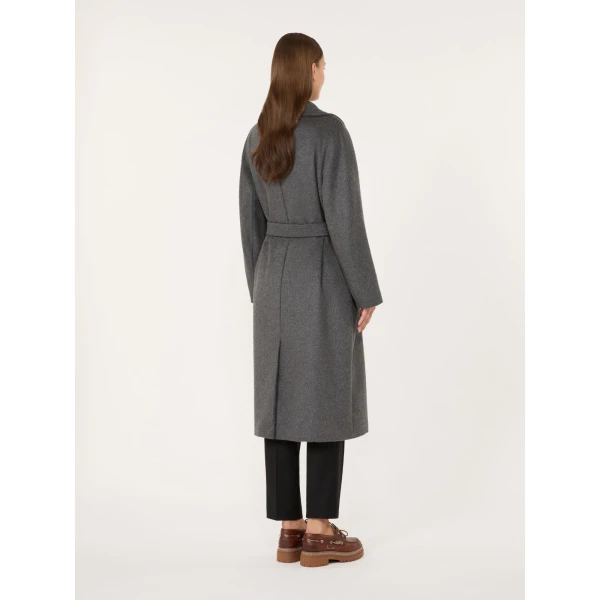 Max Mara Resina Double-Breasted Wool Coat in Dark Grey | Wool Coat | Luxury Shoes 