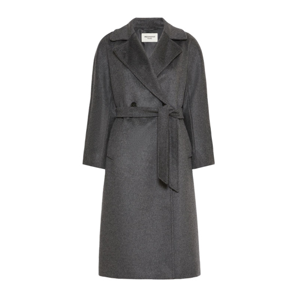 Max Mara Resina Double-Breasted Wool Coat in Dark Grey | Wool Coat | Luxury Shoes 