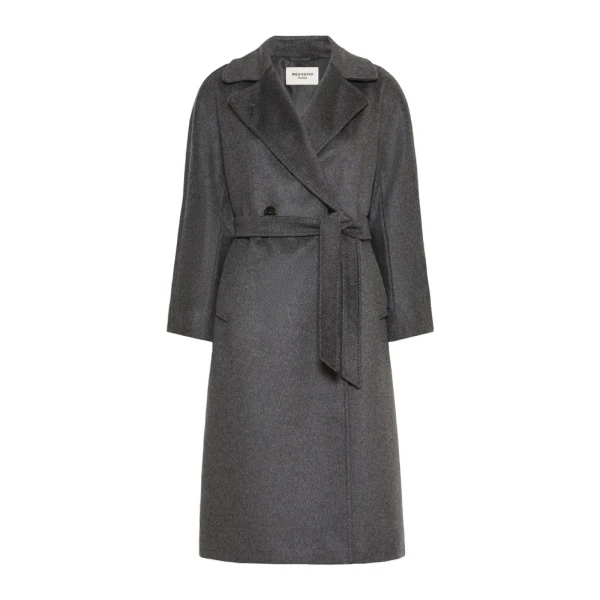 Resina Double-Breasted Wool Coat in Dark Grey