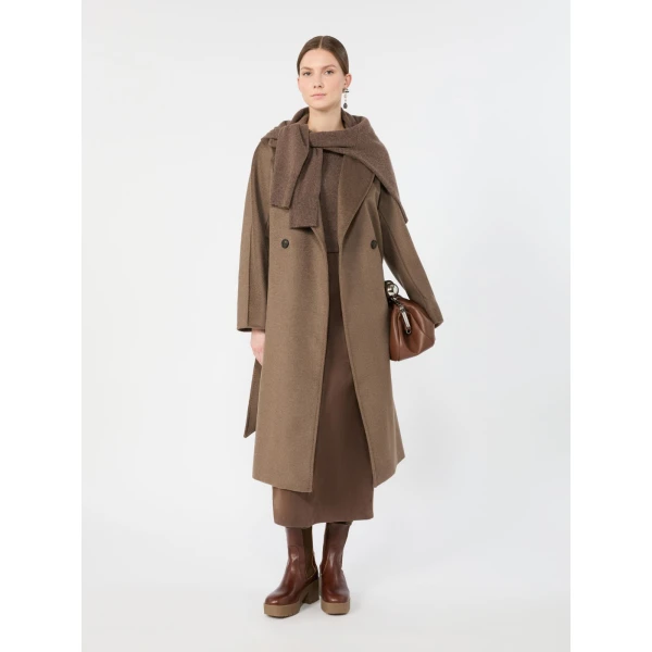 Max Mara Resina Double-Breasted Wool Coat in Marron Glace | Wool Coat | Luxury Shoes 