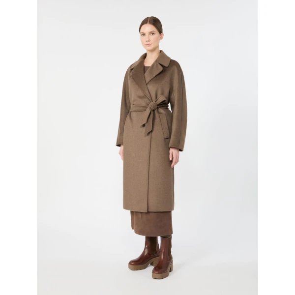 Max Mara Resina Double-Breasted Wool Coat in Marron Glace | Wool Coat | Luxury Shoes 