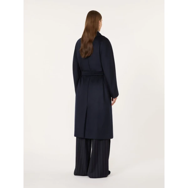 Max Mara Resina Double-Breasted Wool Coat in Navy | Wool Coat | Luxury Shoes 