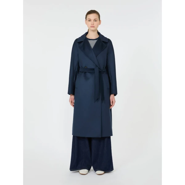 Max Mara Resina Double-Breasted Wool Coat in Ultramarine | Wool Coat | Luxury Shoes 