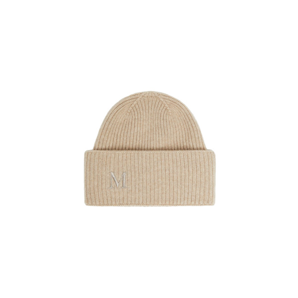 Max Mara Retina Ribbed Cashmere Beanie in Beige | Hats | Luxury Shoes 