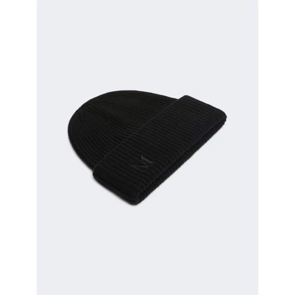 Max Mara Retina Ribbed Cashmere Beanie in Black | Hats | Luxury Shoes 