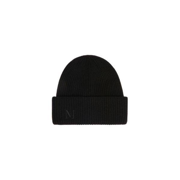 Max Mara Retina Ribbed Cashmere Beanie in Black | Hats | Luxury Shoes 