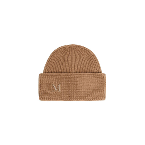 Max Mara Retina Ribbed Cashmere Beanie in Camel | Hats | Luxury Shoes 