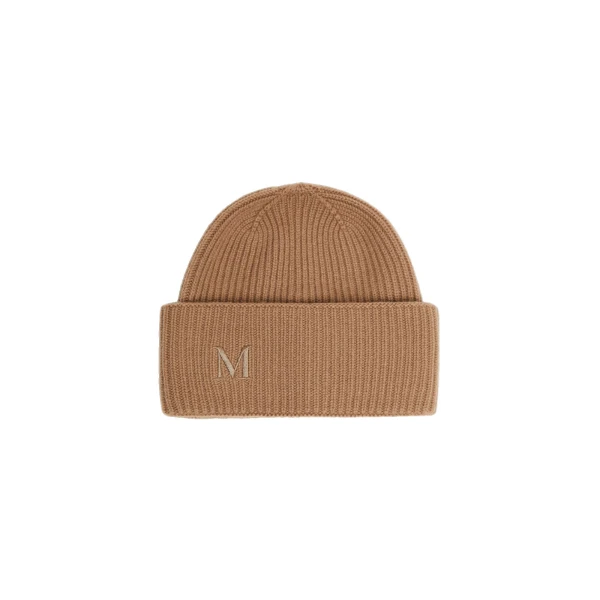 Max Mara Retina Ribbed Cashmere Beanie in Camel | Hats | Luxury Shoes 