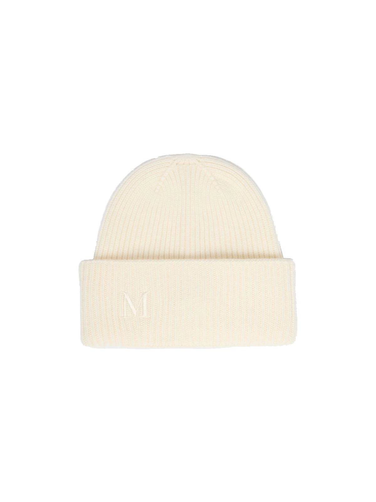 Max Mara Retina Ribbed Cashmere Beanie in Ivory Max Mara Retina Ribbed Cashmere Beanie in Ivory | Hats | Luxury Shoes