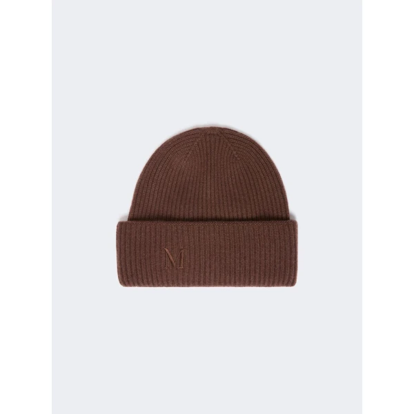 Max Mara Retina Ribbed Cashmere Beanie in Rust | Hats | Luxury Shoes 