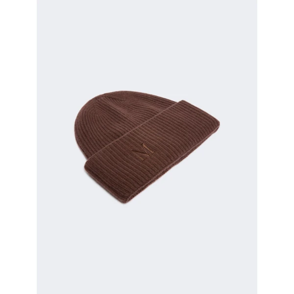 Max Mara Retina Ribbed Cashmere Beanie in Rust | Hats | Luxury Shoes 