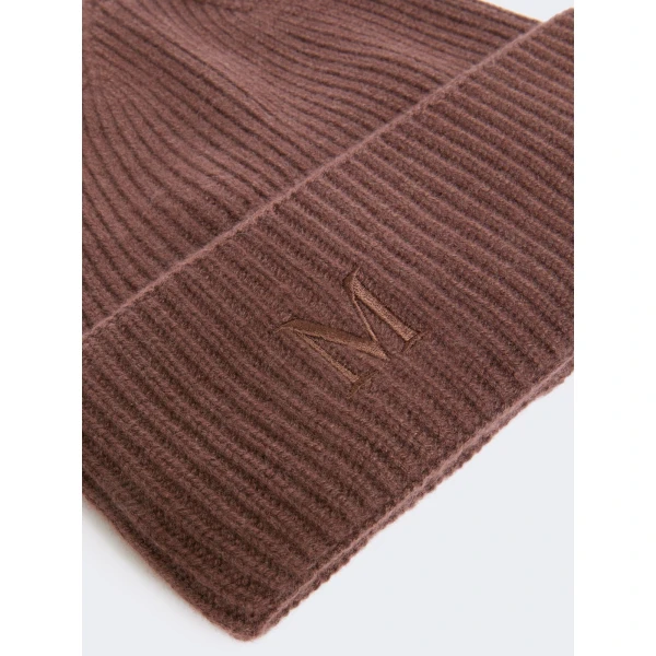 Max Mara Retina Ribbed Cashmere Beanie in Rust | Hats | Luxury Shoes 