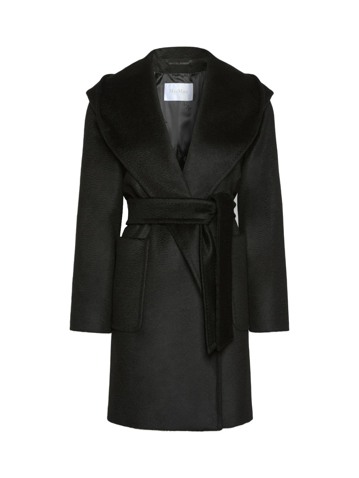 Max Mara Rialto Camel Robe Coat in Black Max Mara Rialto Camel Robe Coat in Black | Wool Coat | Luxury Shoes
