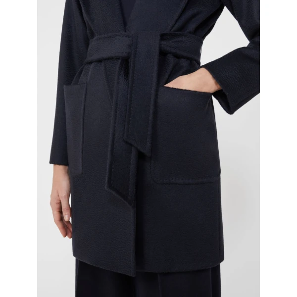 Max Mara Rialto Camel Robe Coat in Ultramarine | Wool Coat | Luxury Shoes 